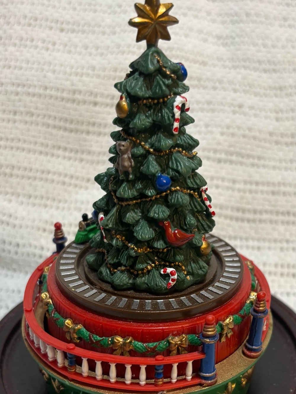 Mr. Christmas Mini Carnival Christmas Tree with Train Music Box